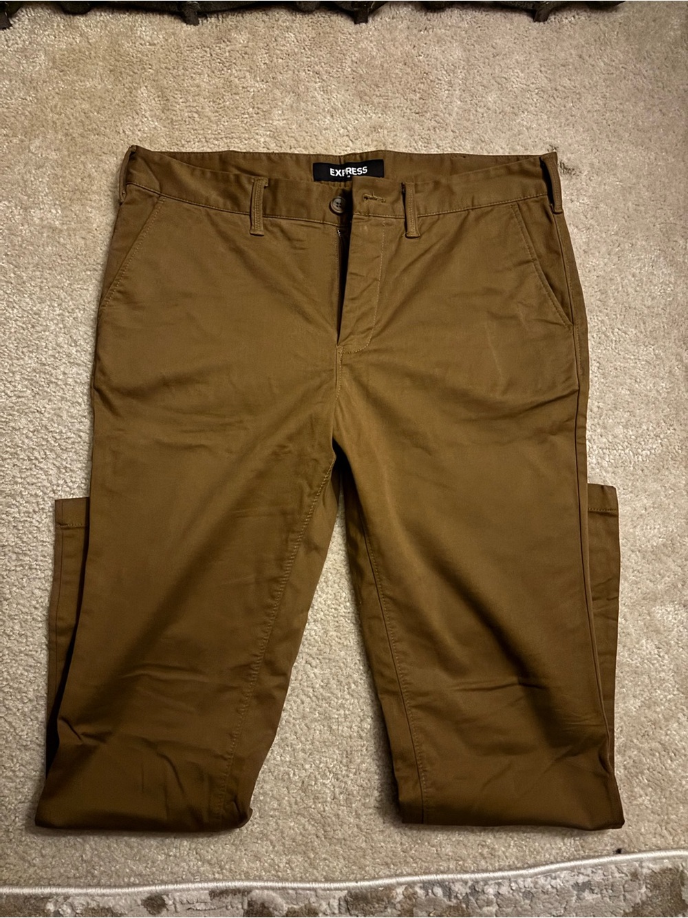 Express Men's Brown Chino Pants. Skinny